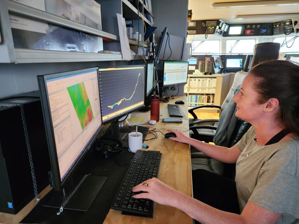 Team Insights: Q&A with Becky Cronin, Hydrographic Data Processor Becky Cronin Hydrographer 1024x768 - Team Insights: Q&A with Becky Cronin, Hydrographic Data Processor